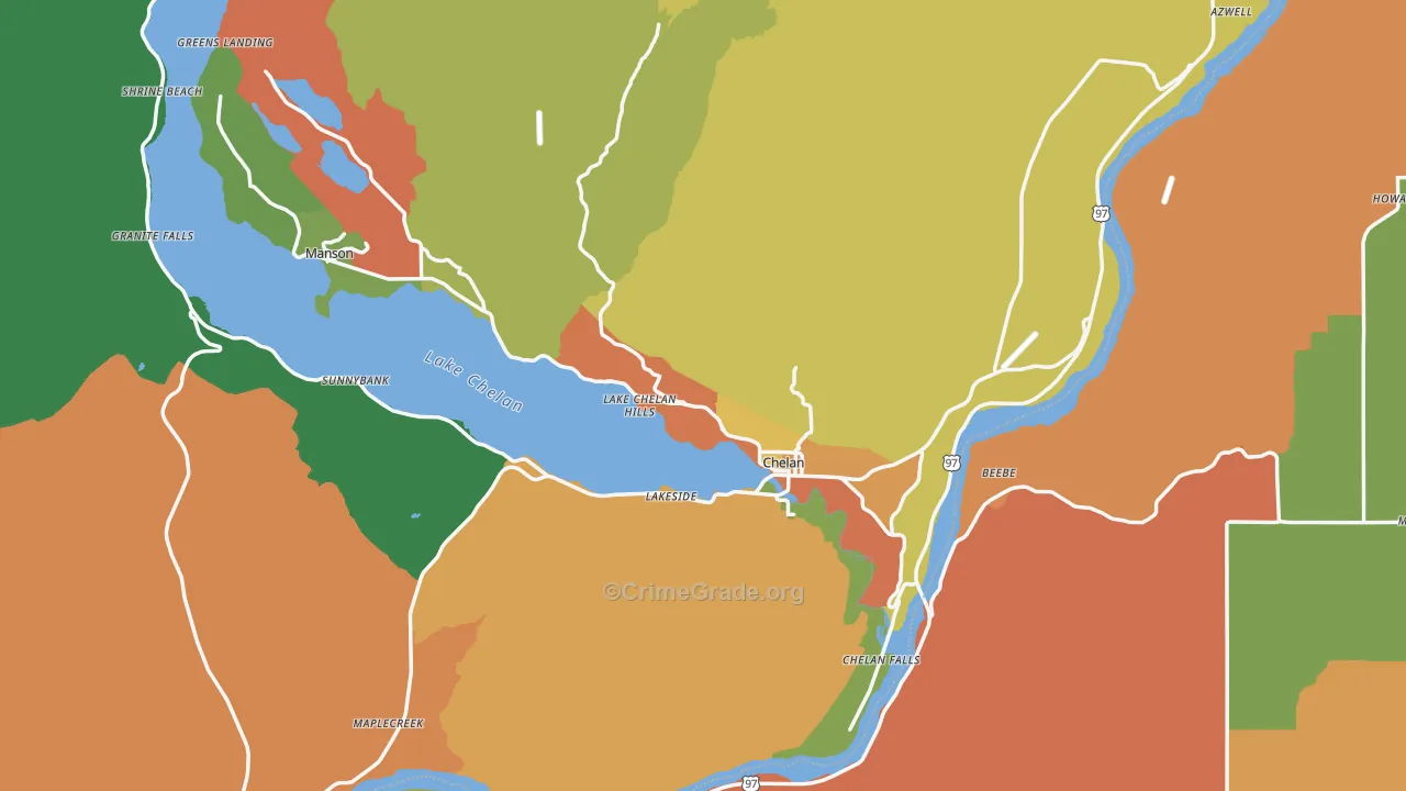 98816, WA Map of Theft Rates