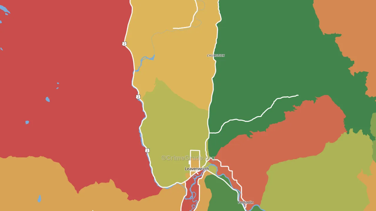 98826, WA Map of Theft Rates