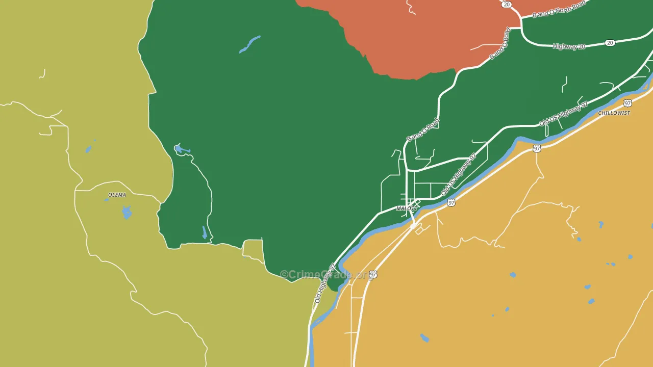 98829, WA Map of Theft Rates