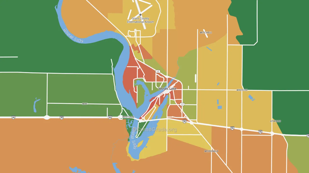 98837, WA Map of Theft Rates