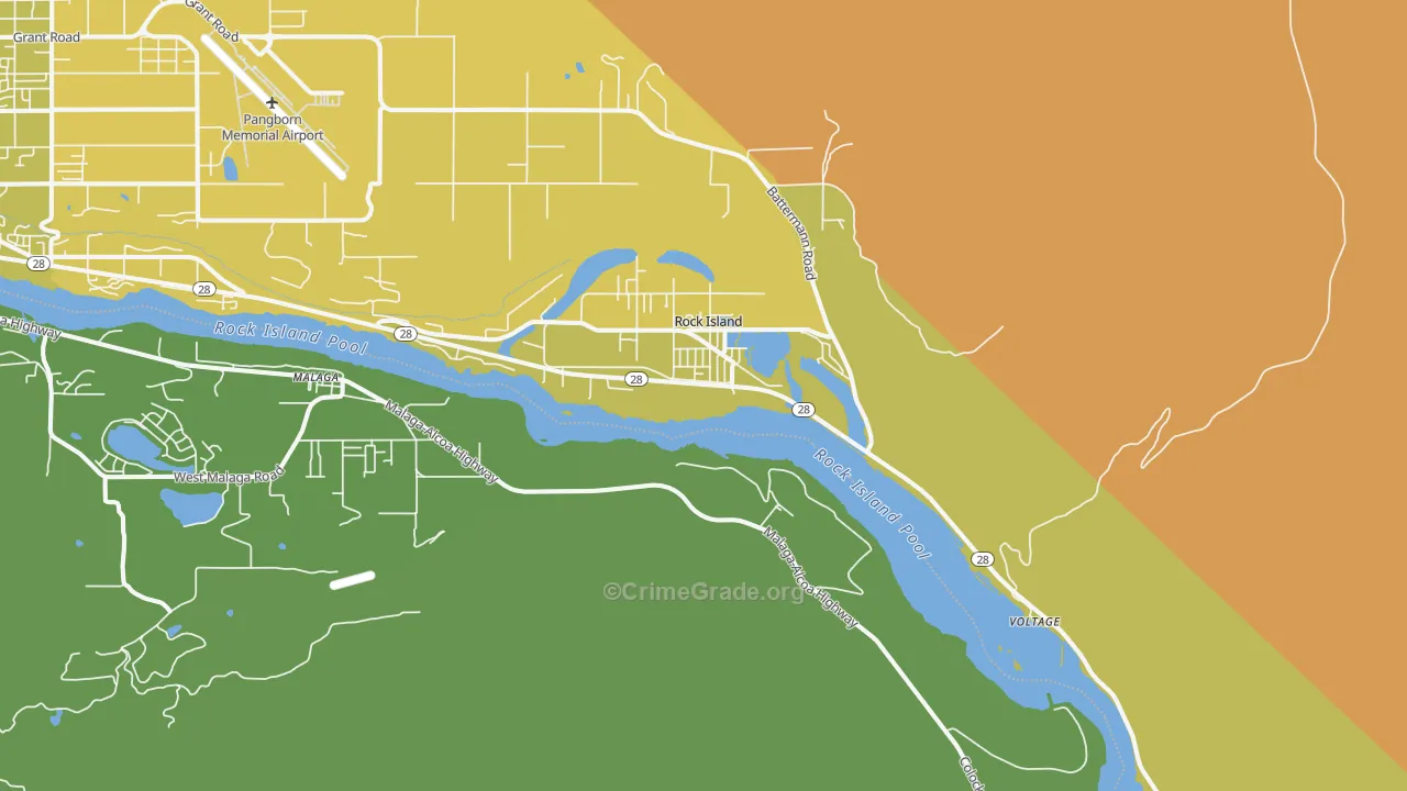 98850, WA Map of Theft Rates