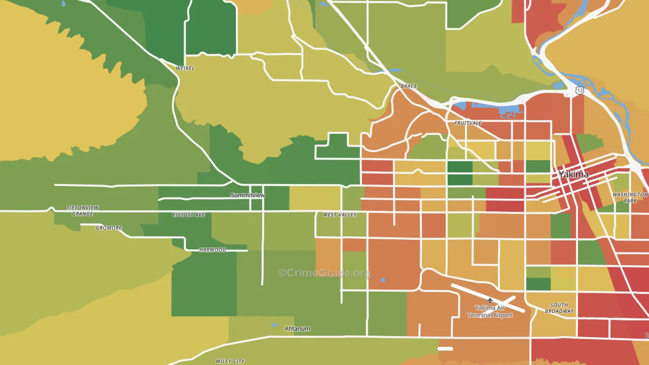 98908, WA Map of Theft Rates