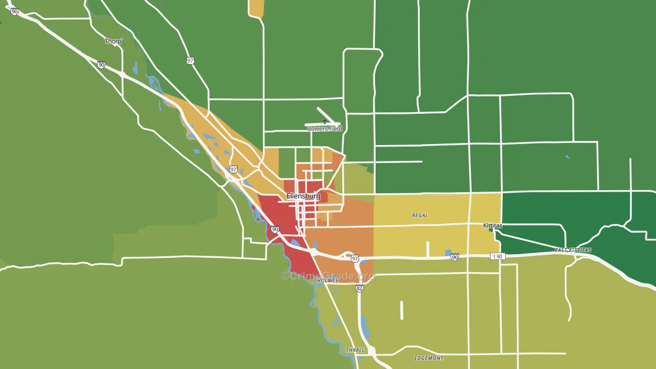 98926, WA Map of Theft Rates