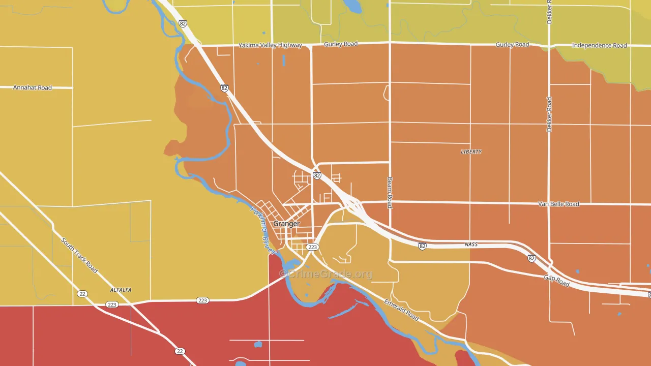 98932, WA Map of Theft Rates