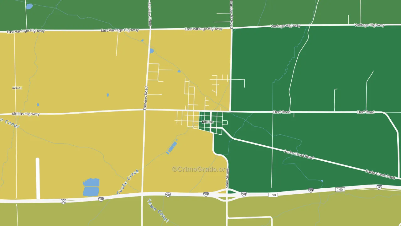 98934, WA Map of Theft Rates