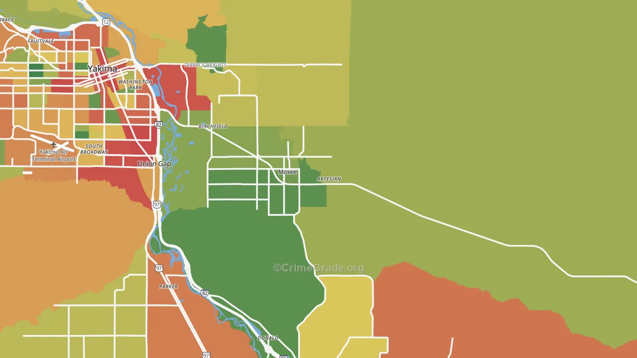 98936, WA Map of Theft Rates