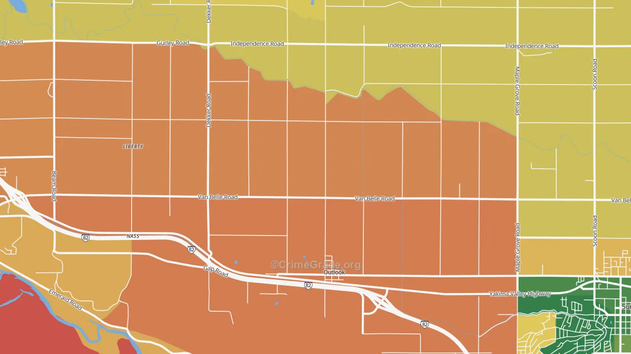 98938, WA Map of Theft Rates