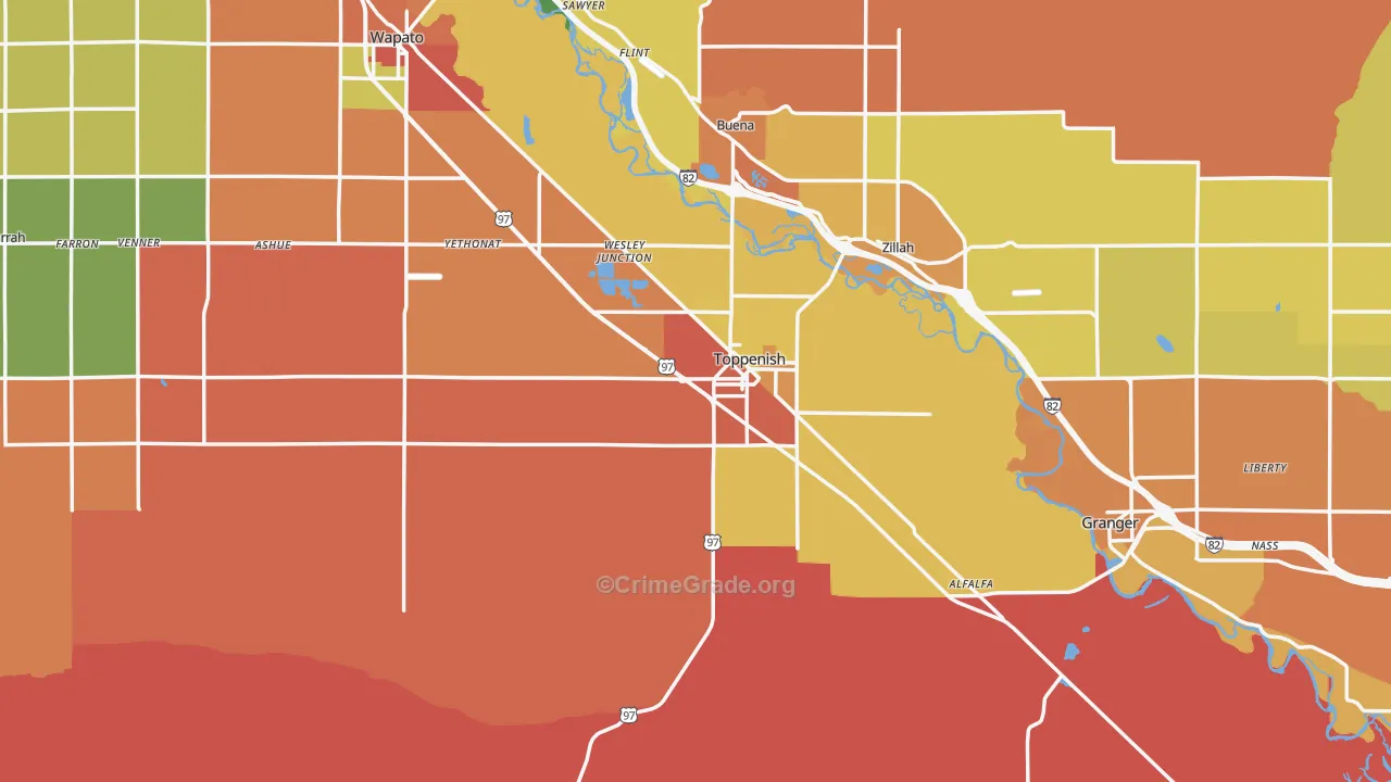 98948, WA Map of Theft Rates