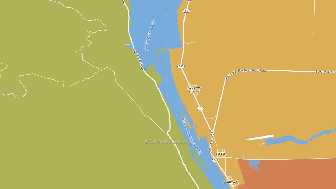98950, WA Map of Theft Rates