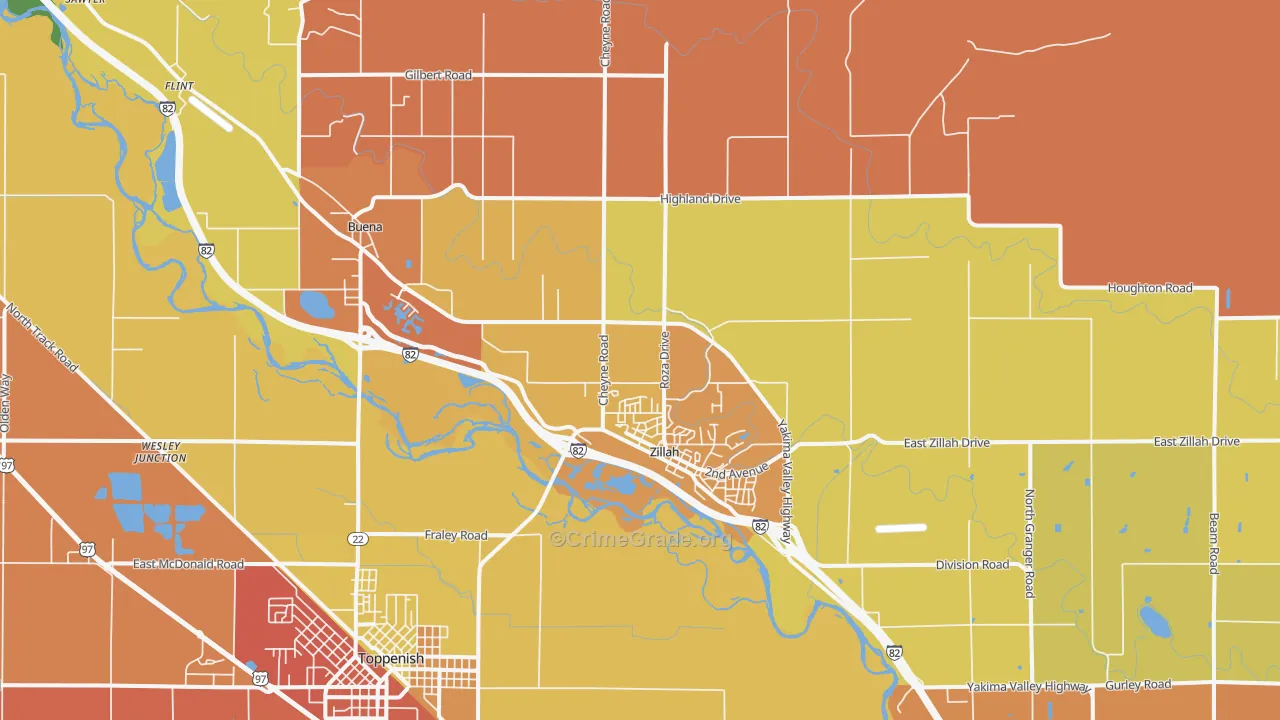 98953, WA Map of Theft Rates