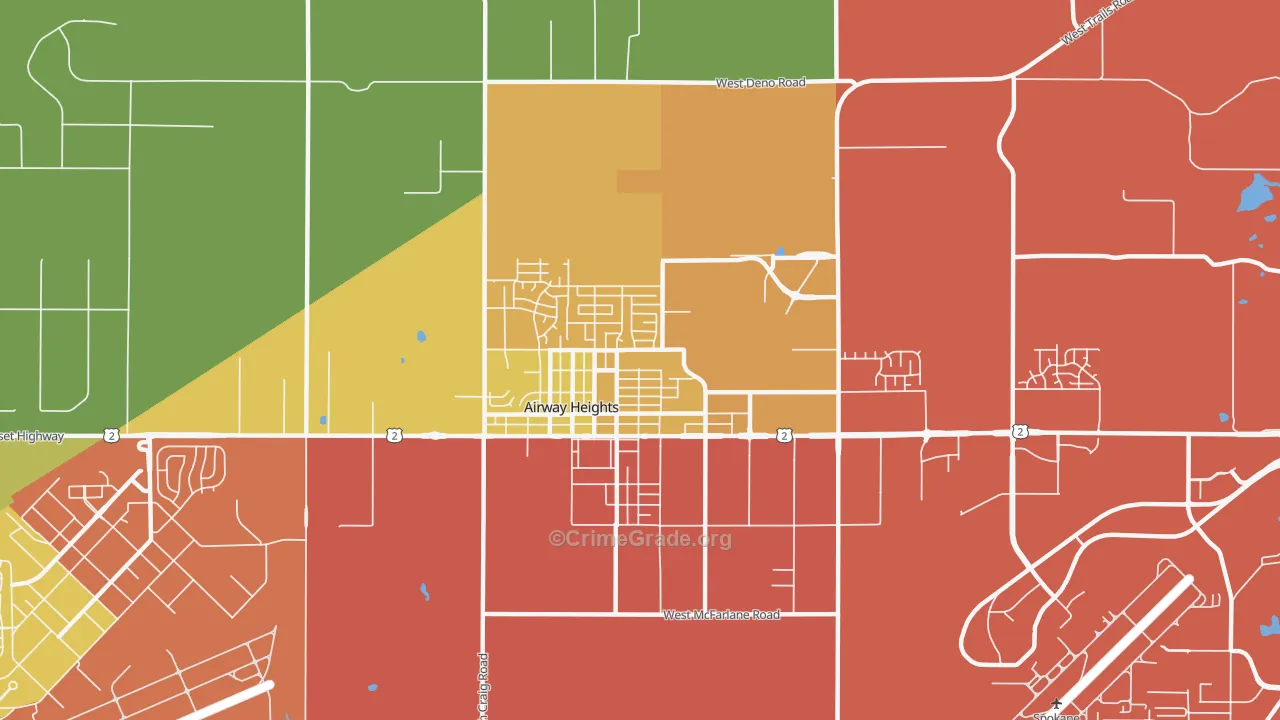99001, WA Map of Theft Rates
