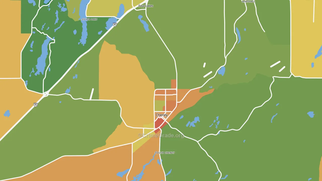 99004, WA Map of Theft Rates