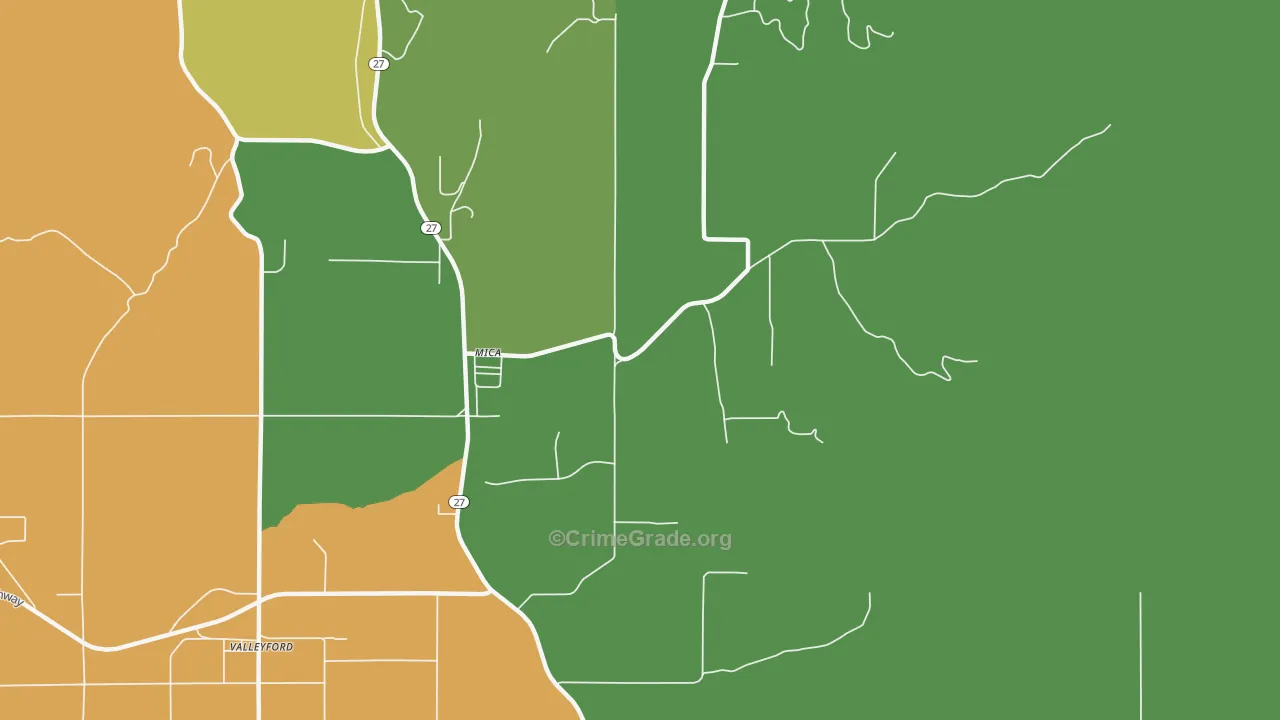 99023, WA Map of Theft Rates