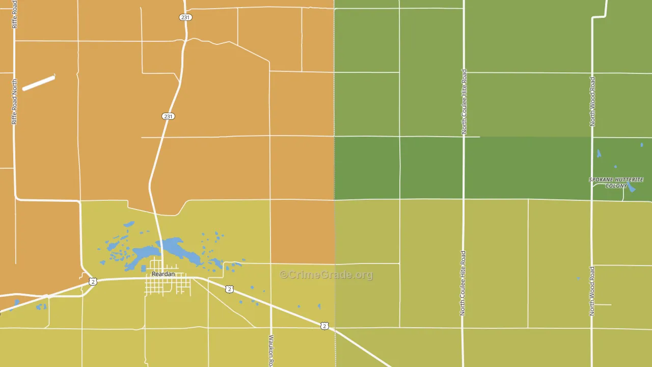 99029, WA Map of Theft Rates