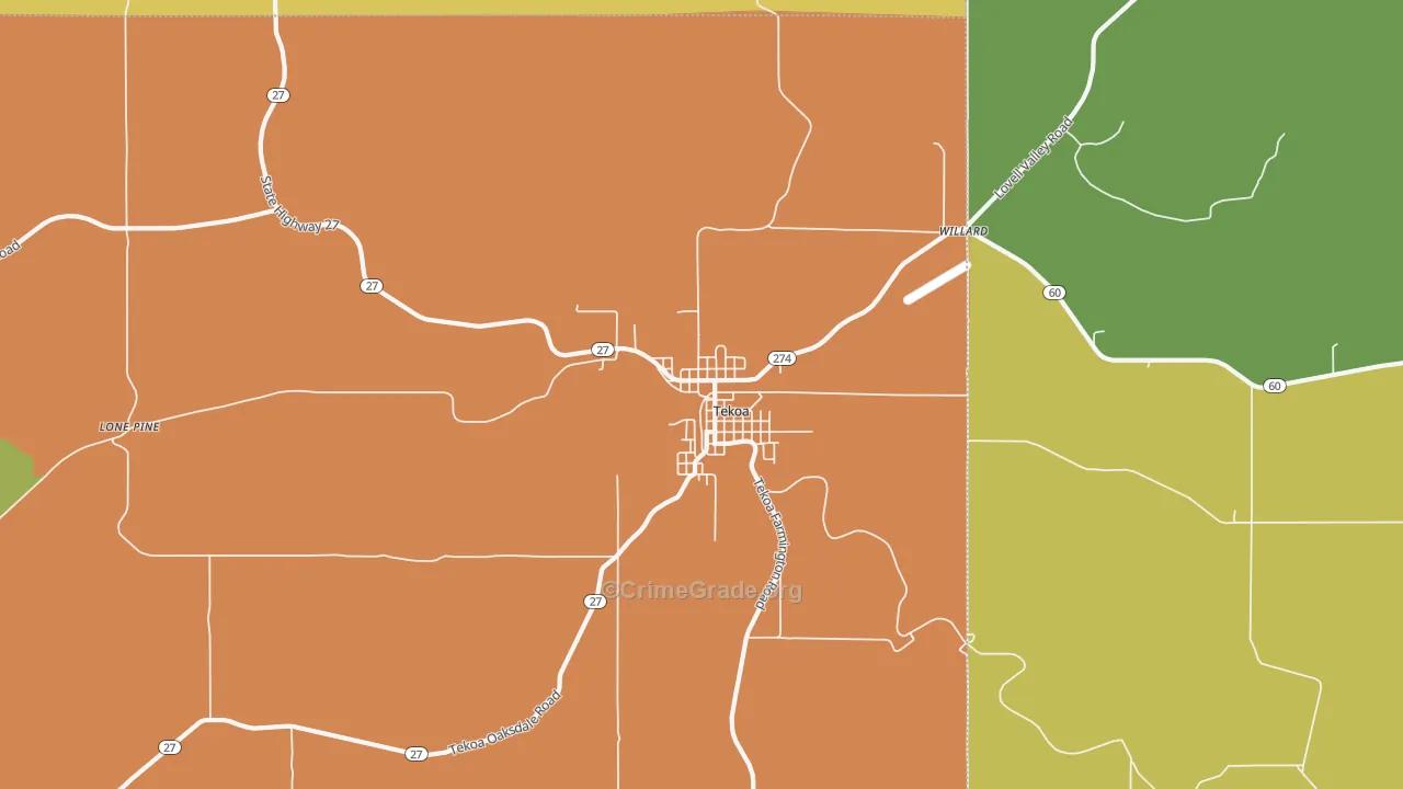 99033, WA Map of Theft Rates