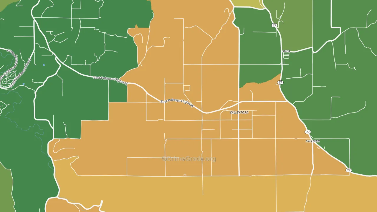 99036, WA Map of Theft Rates