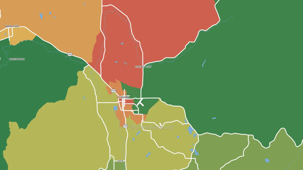 99114, WA Map of Theft Rates