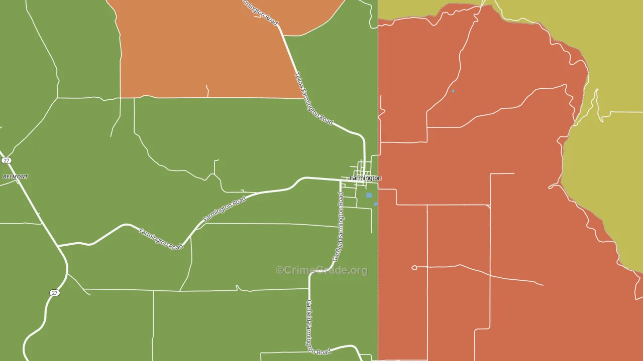99128, WA Map of Theft Rates