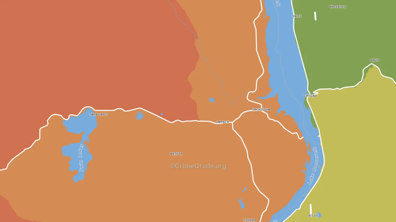 99138, WA Map of Theft Rates