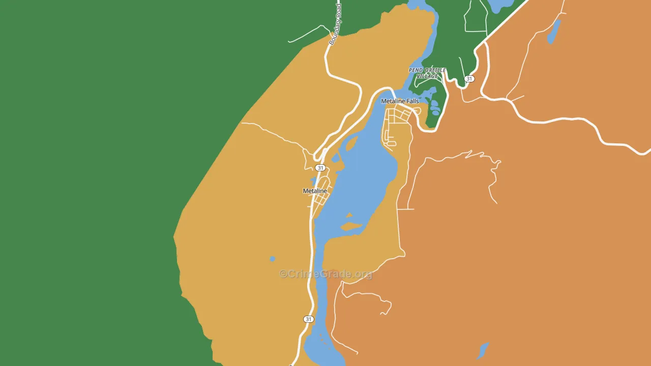 99152, WA Map of Theft Rates