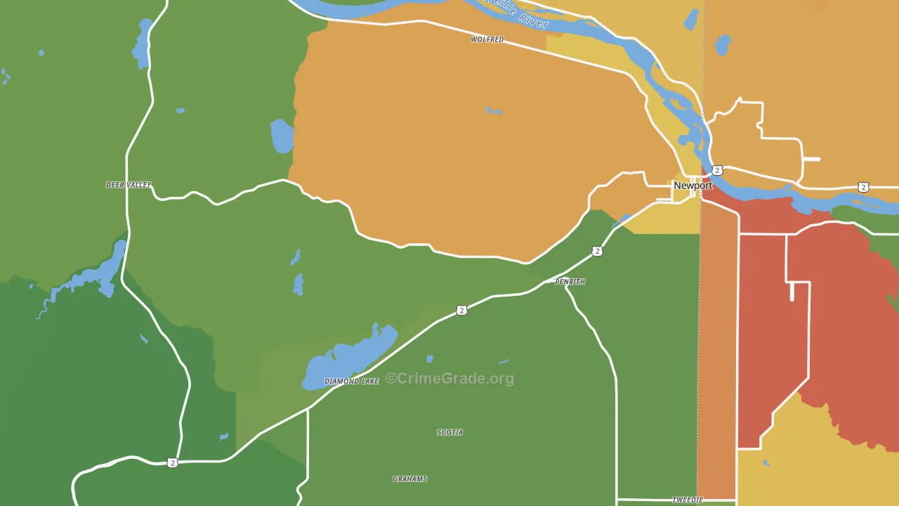 99156, WA Map of Theft Rates