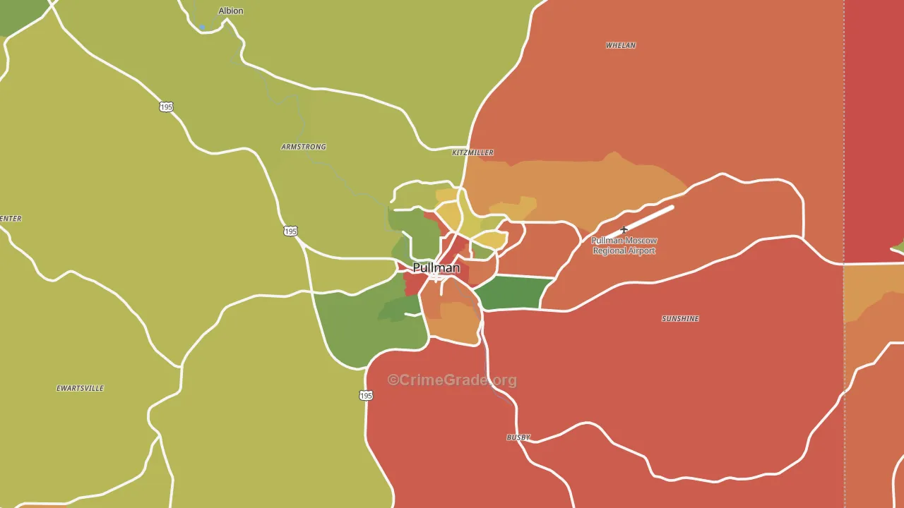 99163, WA Map of Theft Rates
