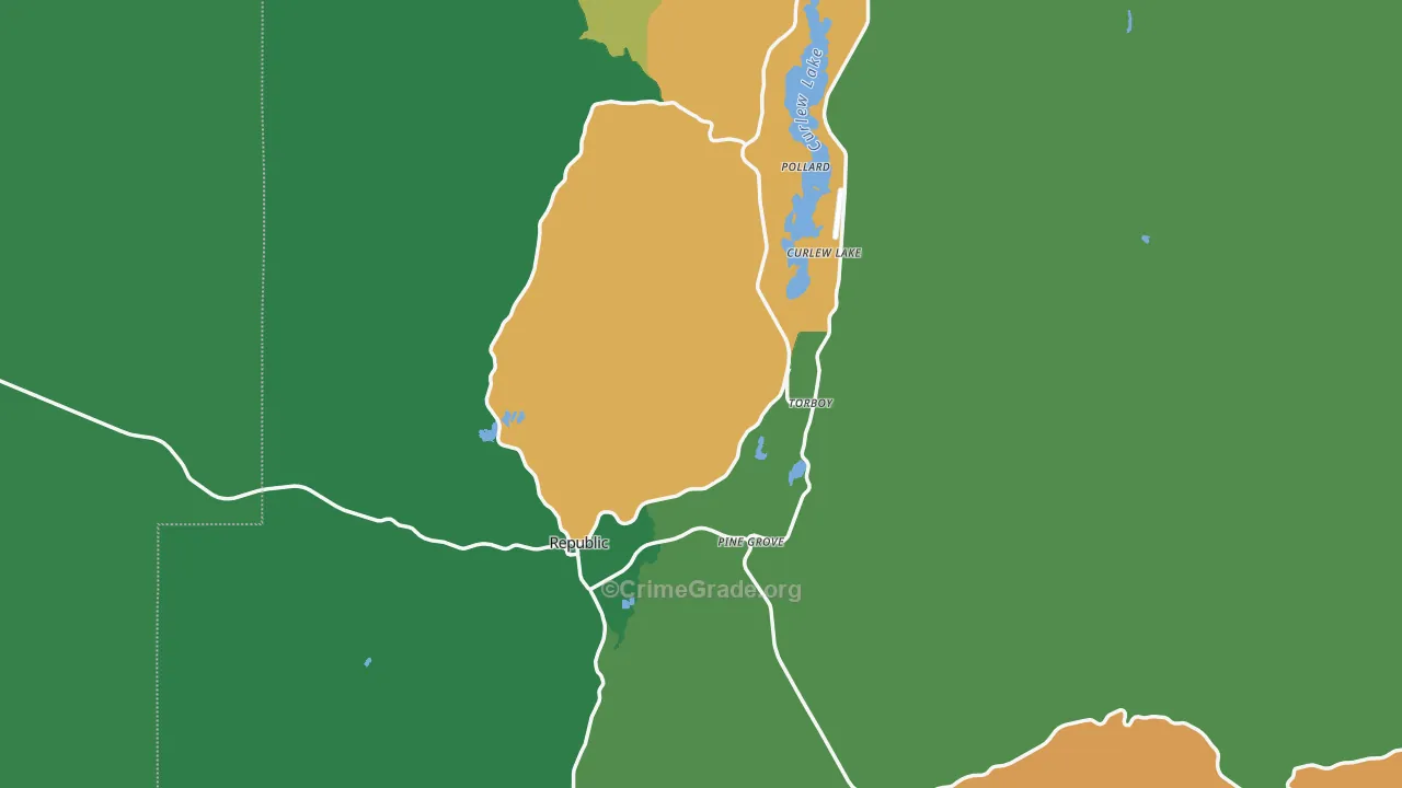 99166, WA Map of Theft Rates