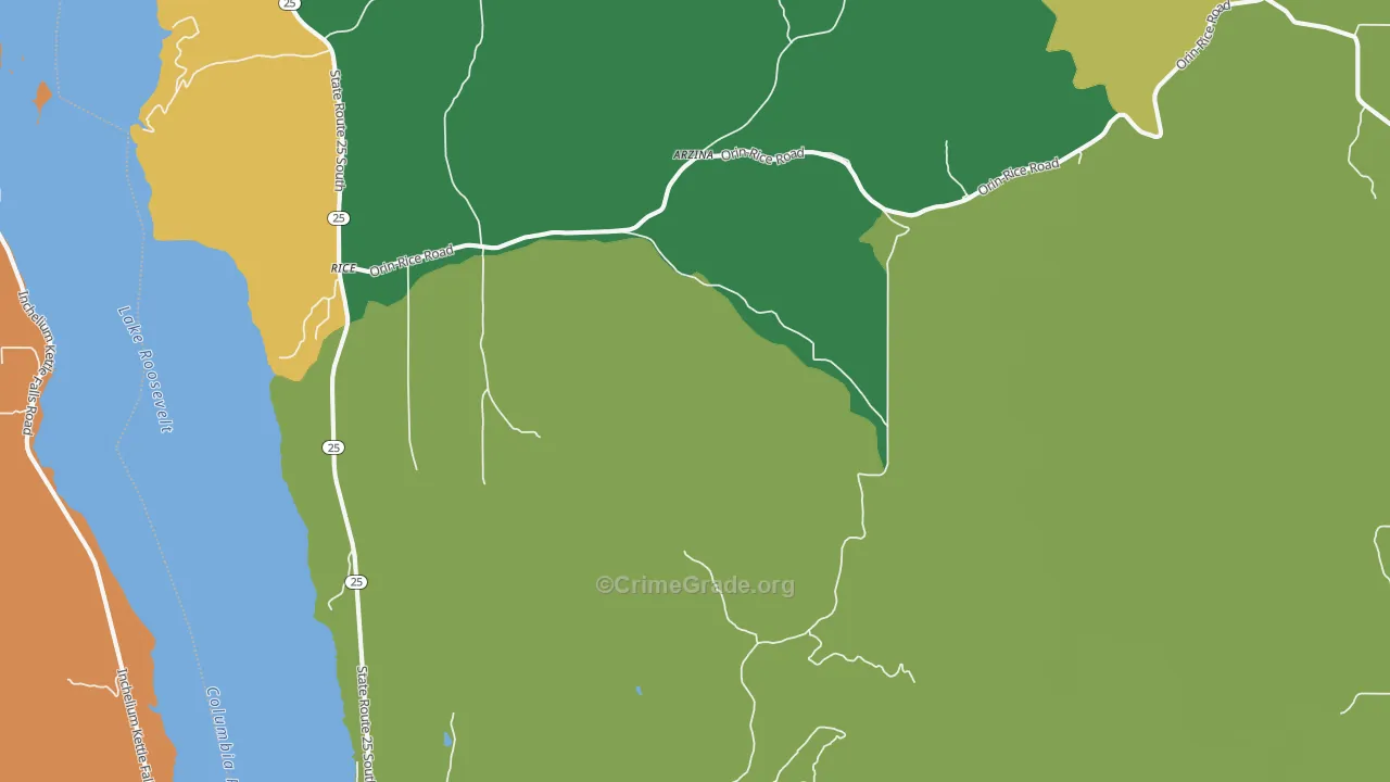 99167, WA Map of Theft Rates