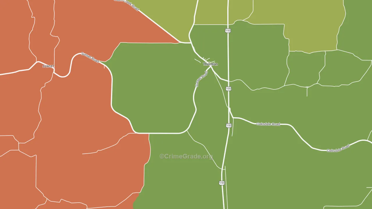 99176, WA Map of Theft Rates
