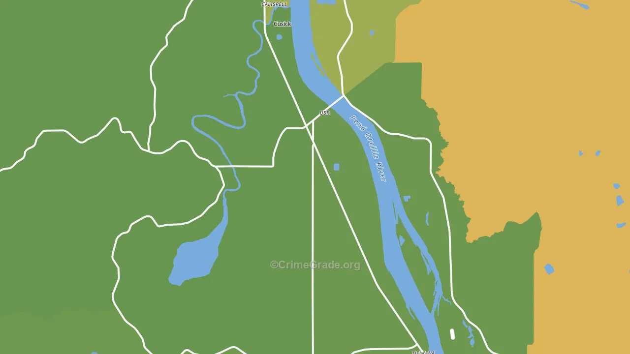 99180, WA Map of Theft Rates