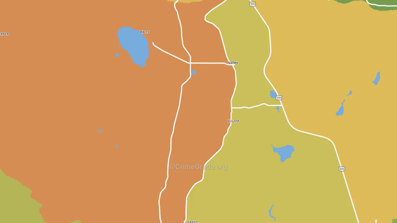 99181, WA Map of Theft Rates
