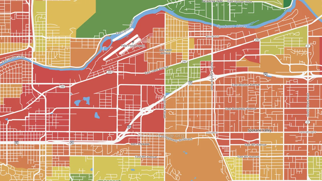99212, WA Map of Theft Rates