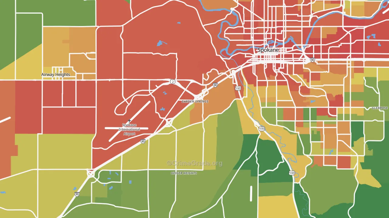 99224, WA Map of Theft Rates