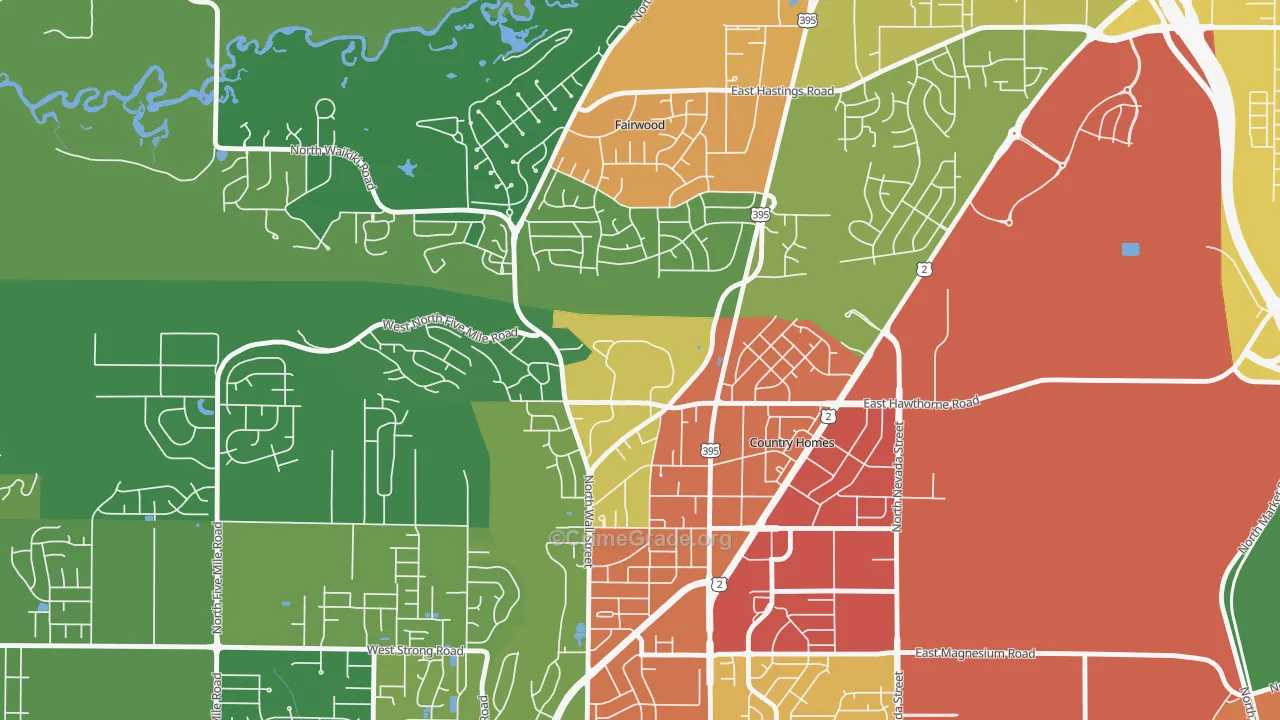 99251, WA Map of Theft Rates