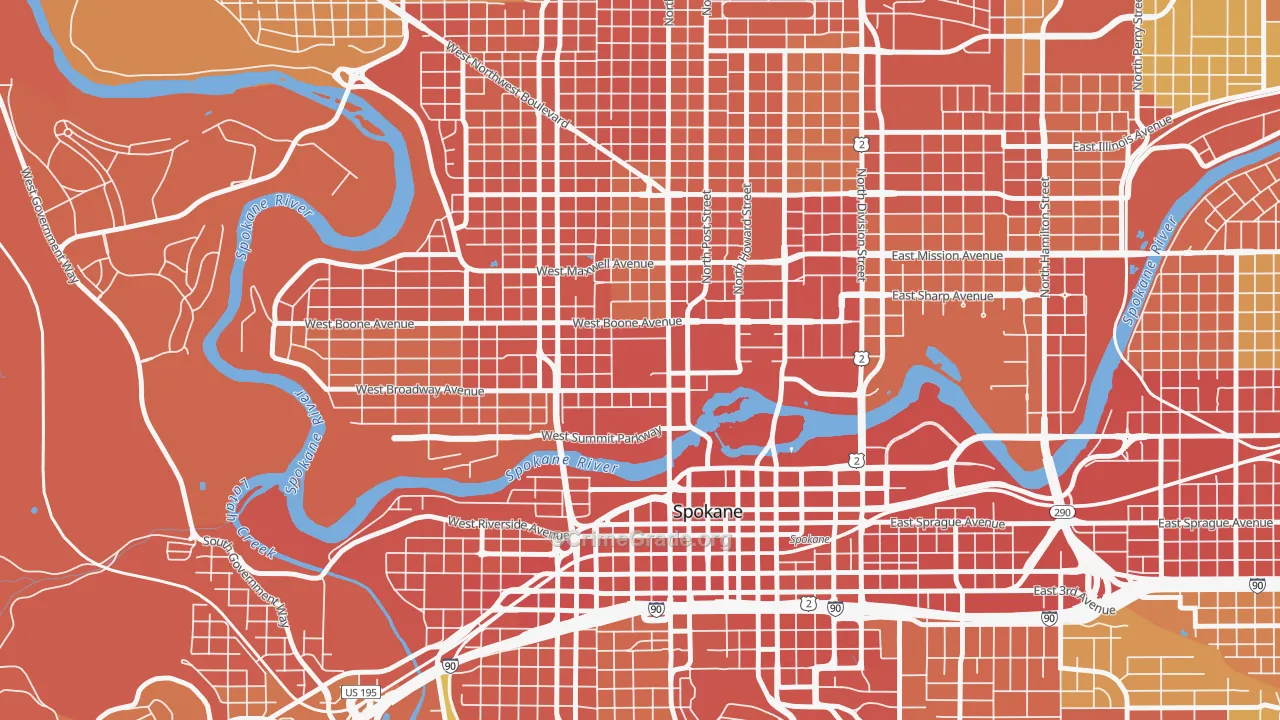 99260, WA Map of Theft Rates