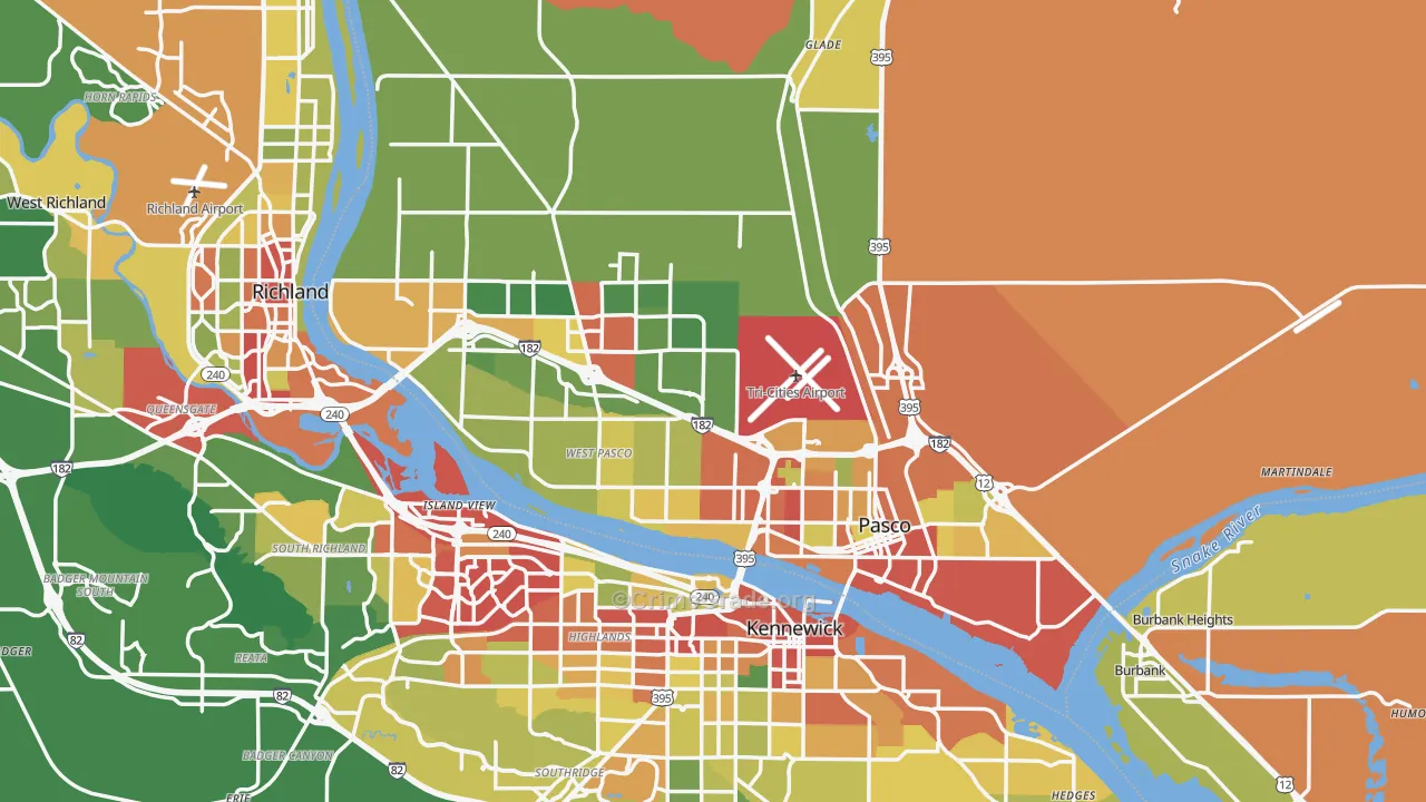 99301, WA Map of Theft Rates