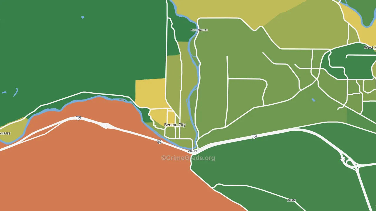 99320, WA Map of Theft Rates