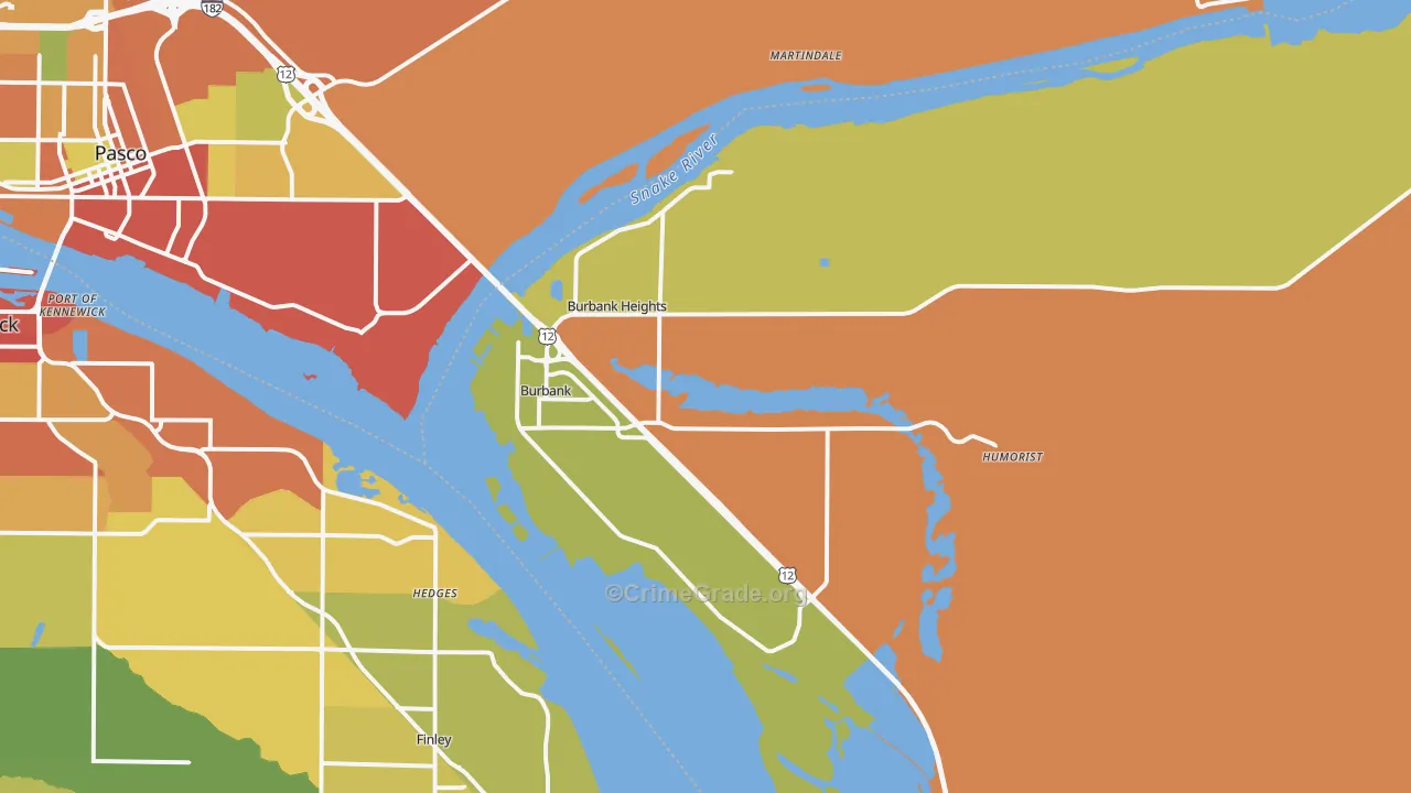 99323, WA Map of Theft Rates