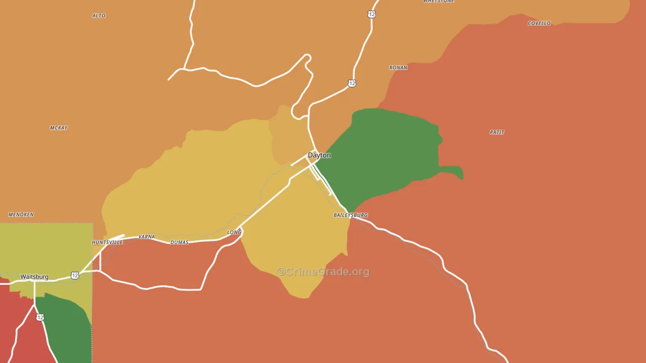99328, WA Map of Theft Rates