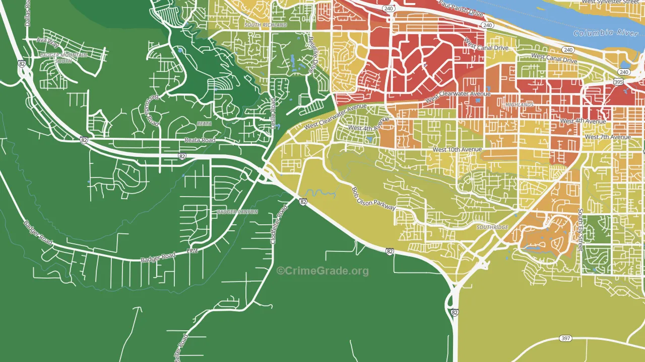 99338, WA Map of Theft Rates