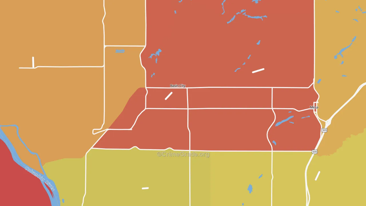 99343, WA Map of Theft Rates