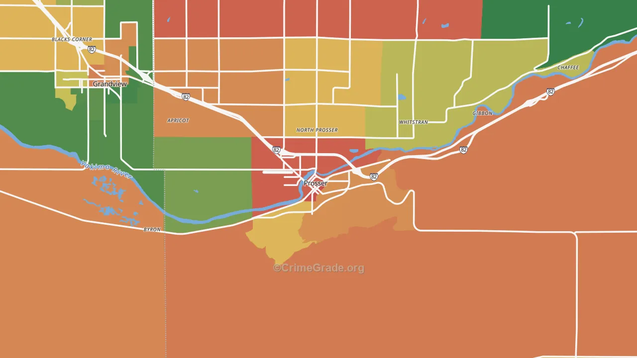 99350, WA Map of Theft Rates