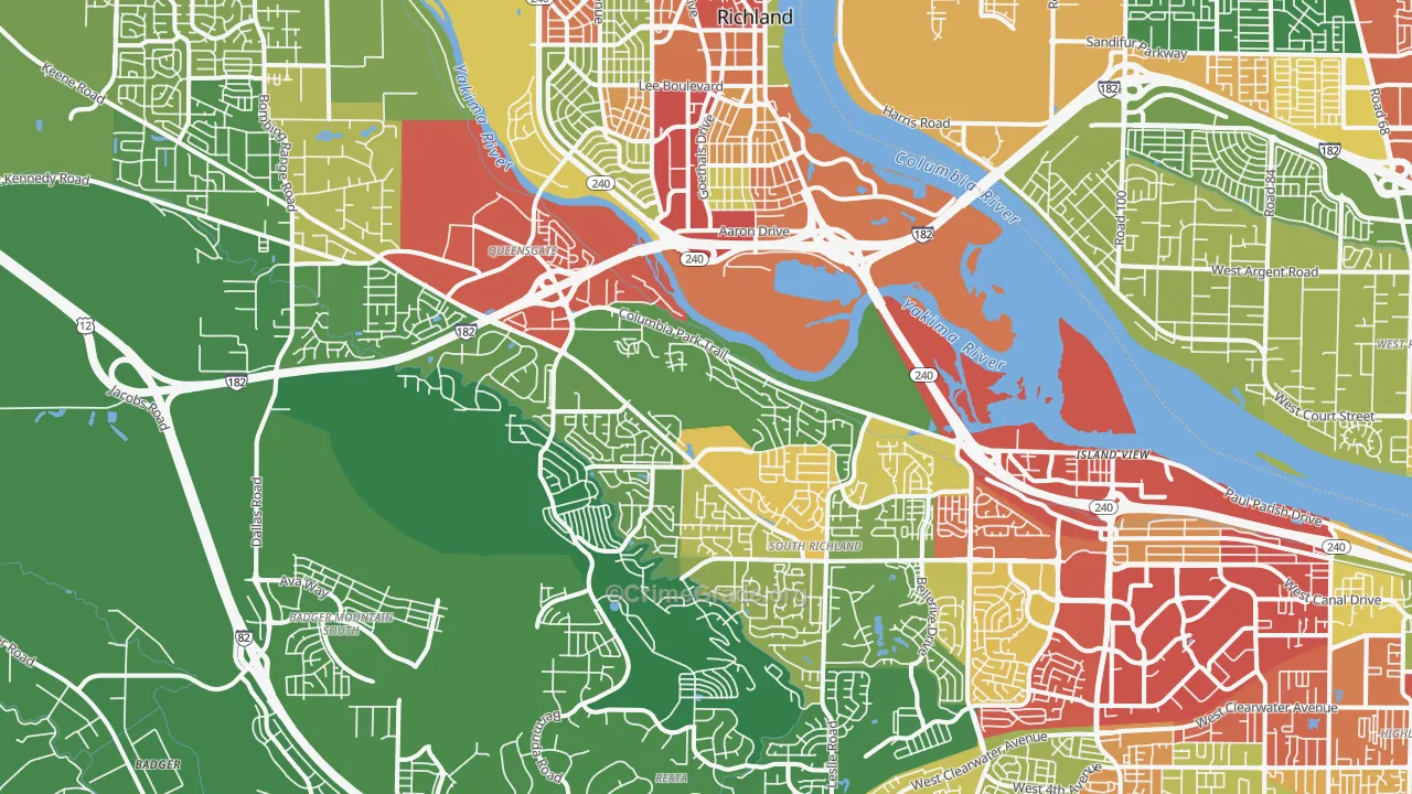 99352, WA Map of Theft Rates