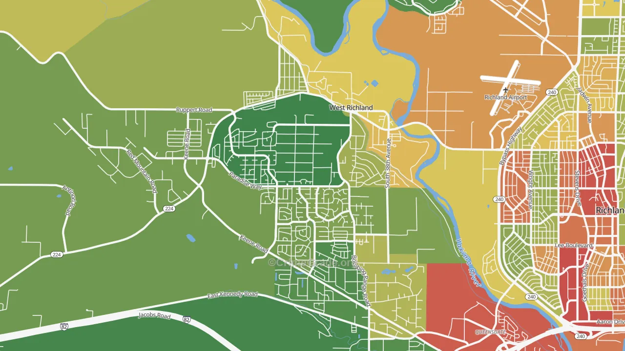99353, WA Map of Theft Rates