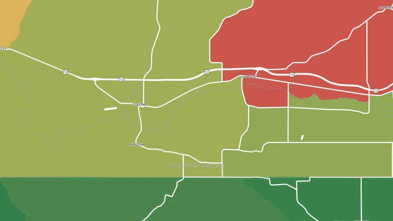 99360, WA Map of Theft Rates