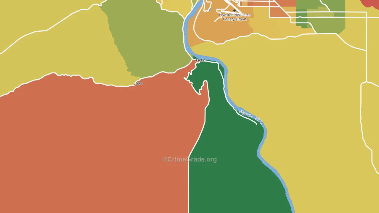 99402, WA Map of Theft Rates