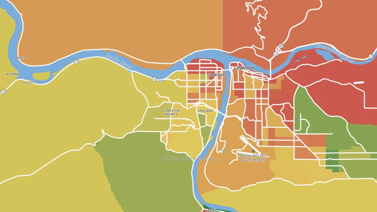 99403, WA Map of Theft Rates