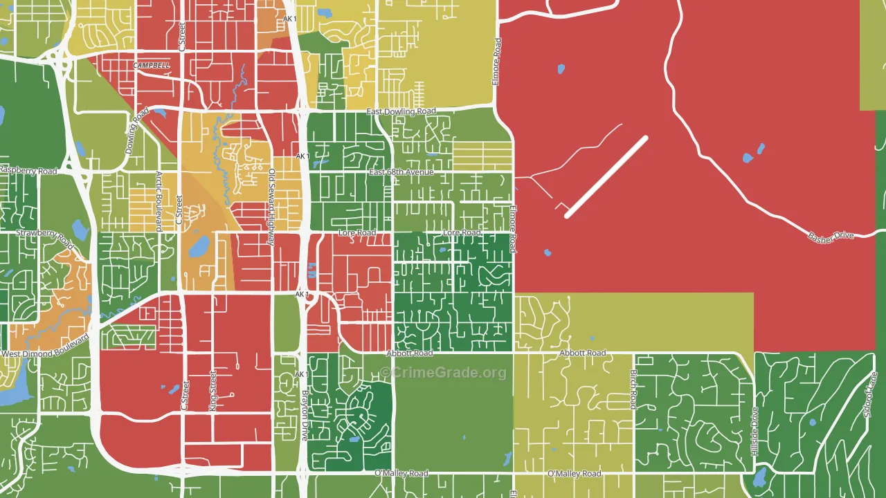 99507, AK Map of Theft Rates