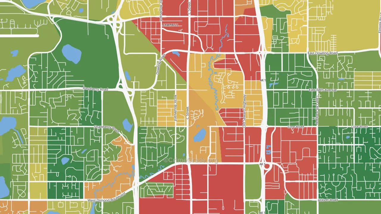 99518, AK Map of Theft Rates