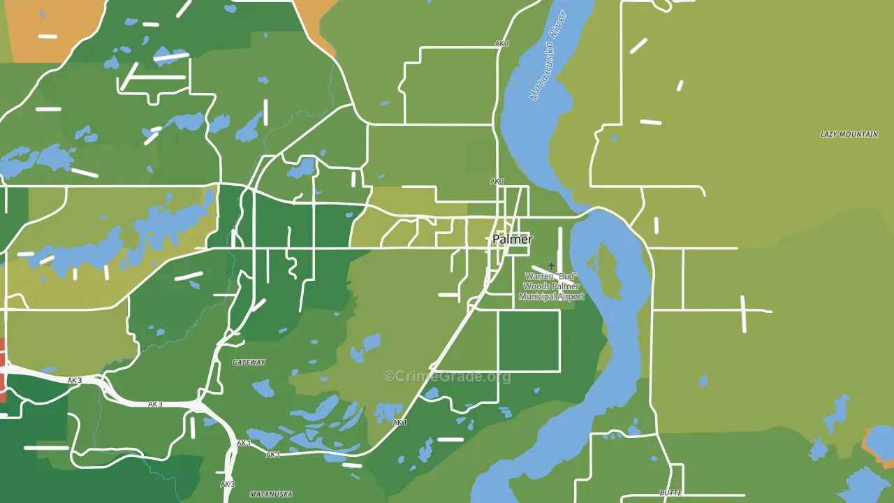 99645, AK Map of Theft Rates